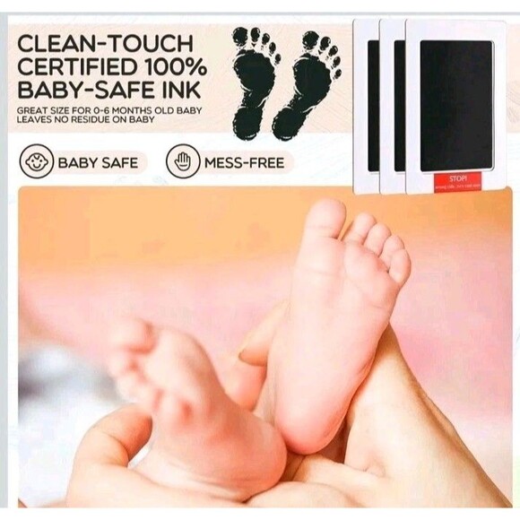 Jetec 9 Set Inkless Baby Footprint and Handprint Kit, Clean Touch Ink Pad For Ba - Picture 8 of 11